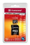Transcend 4Gb Class 6 Micro SD HC Memory Card