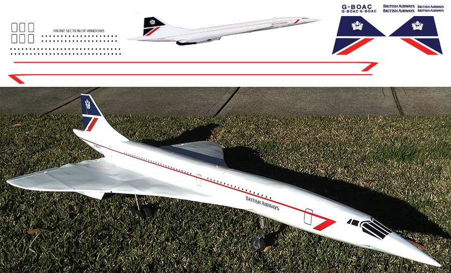 British Airways Concorde Decal Set