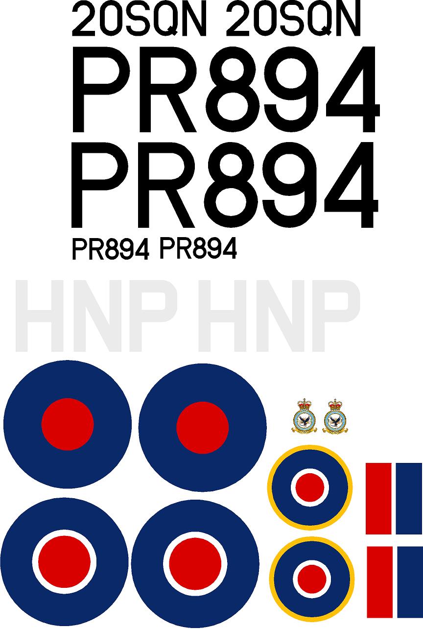 Hawker Tempest scale decal sets