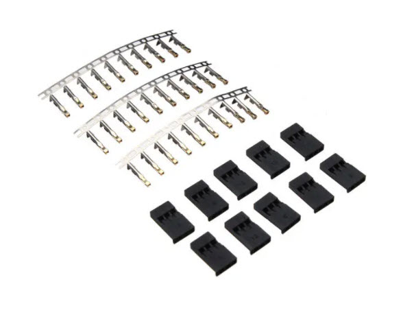10 Sets  Generic Servo Plug Terminal - Male only and gilt pins