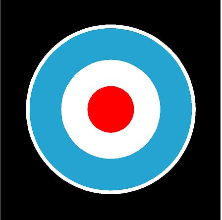 RAF - British Roundel - Type D roundel - Light blue & white outline