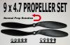 1 pair 9 x4.7 inch Normal Rotating Propellers -Park Flyers,  Multicopters, Quadcopters