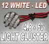 12 LED Cluster - WHITE