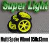 Super Light Multi Spoke Wheel D50x13mm (4pcs/bag)