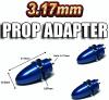  Electric Blue Motor Prop Adapter 3.17mm Shaft (COLLET TYPE)