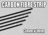 Carbon Strip 1mm x 3mm x 750mm