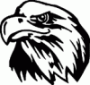 Eagle head looking left decal