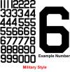 Cut Numbers - Military Style