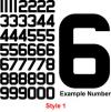 Cut Numbers - Style 1