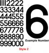 Cut Numbers - Style 2