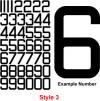 Cut Numbers - Style 3