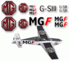 Extra 300 MGF decal sets