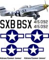 North american P51-D Decal set #1