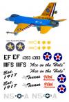 scale F16 from the USAF 111st fighter squadron Decal Sets
