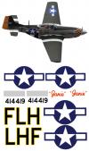 North american P51-D Decal set Janie