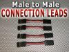 30mm FUTABA Colour leads  - Male to Male Extension Leads -26AWG (4pcs/set)
