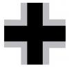  Black German Cross with wide white border
