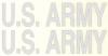 U S ARMY Decal -1.75 inch x 7.25 inch - WHITE