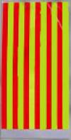 1 inch Fluorescent yellow/red striped sheet 