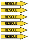 Rescue Arrows 2 inch Yellow / Black