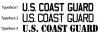 U.S. COAST GUARD  - Cut vinyl lettering