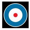 RAF - British Roundel - Type Standard - white outline